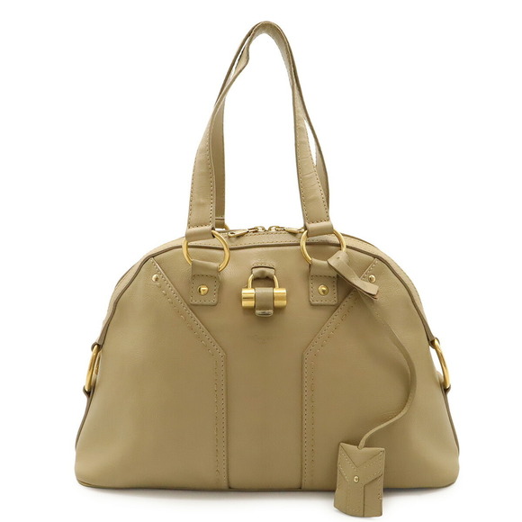 Yves Saint Laurent YSL Muse handbag/shoulder bag in beige leather - Picture 1 of 10